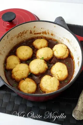 Beef & Beer Stew with Cheese Dumplings