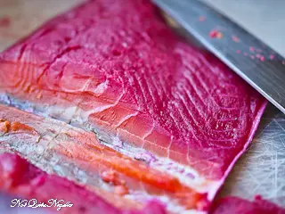 Beetroot Cured Salmon
