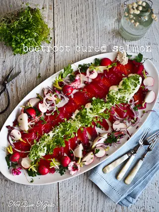 Beetroot Cured Salmon