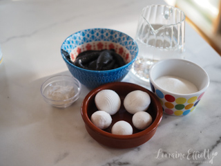 Black Sesame Soup With Mochi