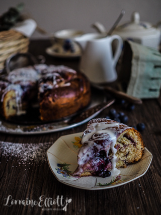 Blueberry Scroll Ring Babka