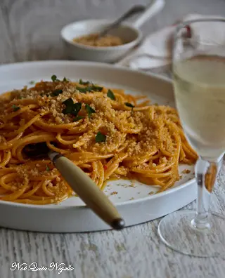 Anchovy Breadcrumb Spaghetti