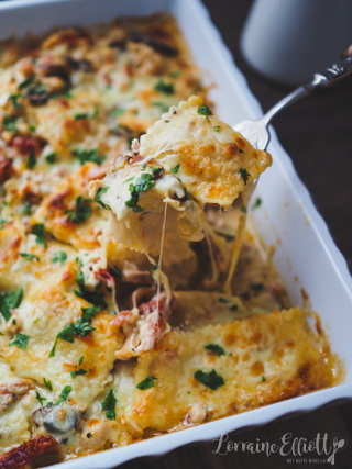 Chicken Alfredo Bake