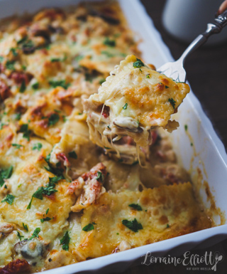 Chicken Alfredo Bake