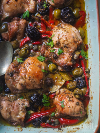 Chicken Marbella Tray Bake