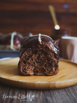 Chocolate Hot Cross Buns