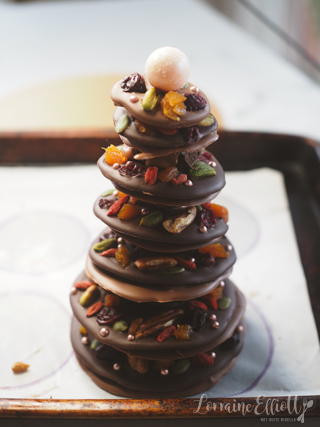 Chocolate Christmas Tree Mendiant