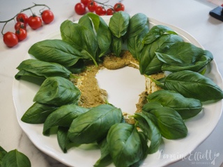 Christmas Salad Snowman Wreath