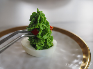 Christmas Tree Deviled Devilled Eggs