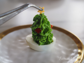 Christmas Tree Deviled Devilled Eggs