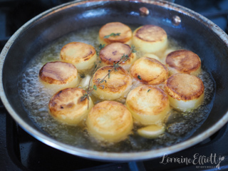 Fondant Potatoes - Crisp Outside, Melting Inside