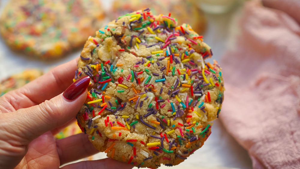 Funfetti Cookies With Choc Chips - Bakery Style!