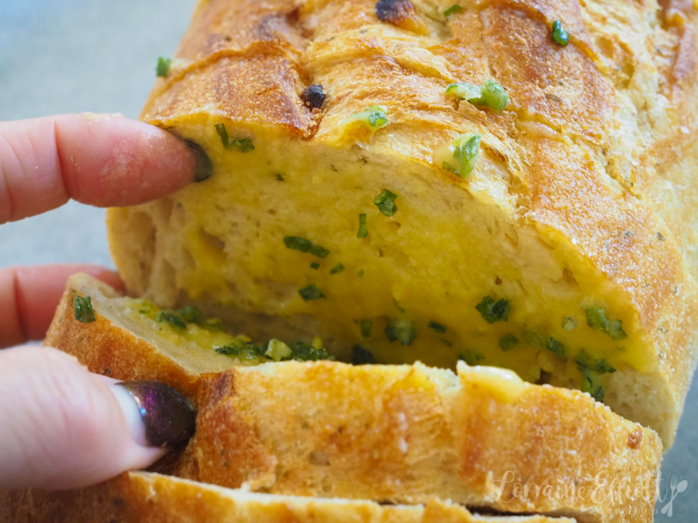 Garlic Bread Ham and Cheese Not Quite Nigella