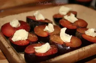 Gypsy Toast with Roasted Plums and Clotted Cream