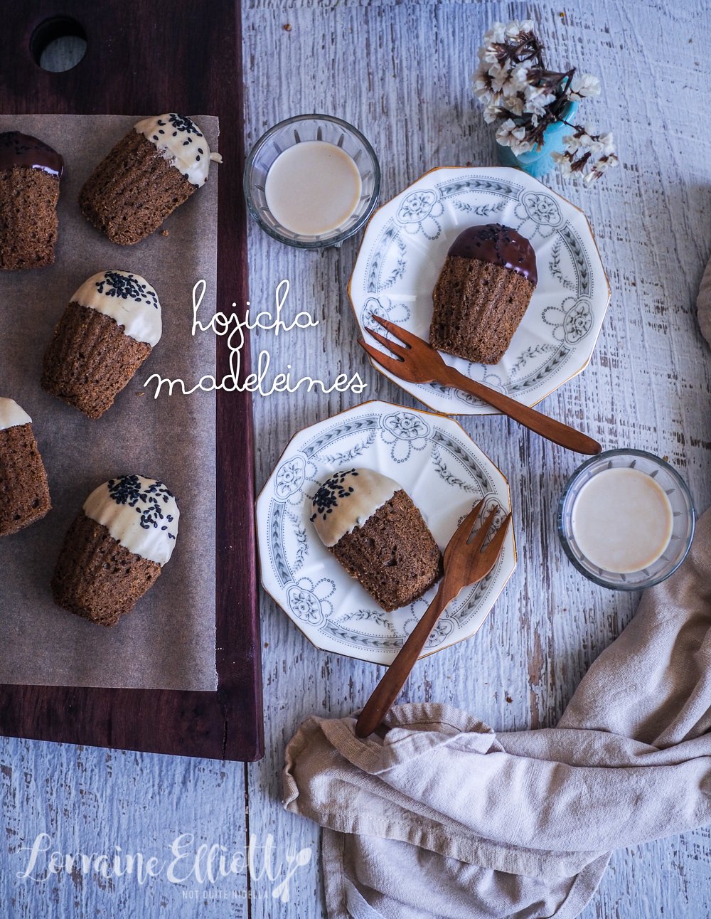 Hojicha Madeleines Hojicha Latte Not Quite Nigella