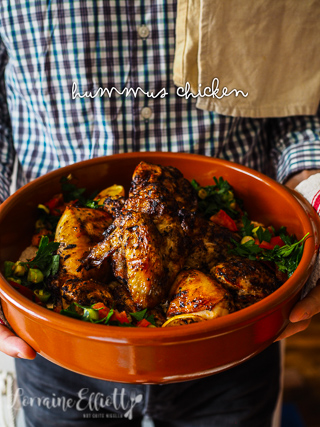 Easy Hummus Chicken & Salad