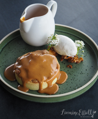 Apple and almond tart at Esca Bimbadgen