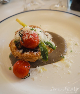 Mushroom tart at Bistro Molines