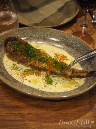 Market fish with oyster cream at The Wood