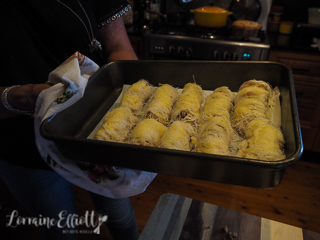 Kataifi Greek Nut Pastries in Syrup