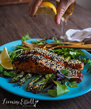 Gochujang Grilled Salmon & Potatoes