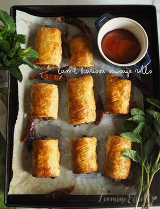 Lamb and Harissa Sausage Rolls