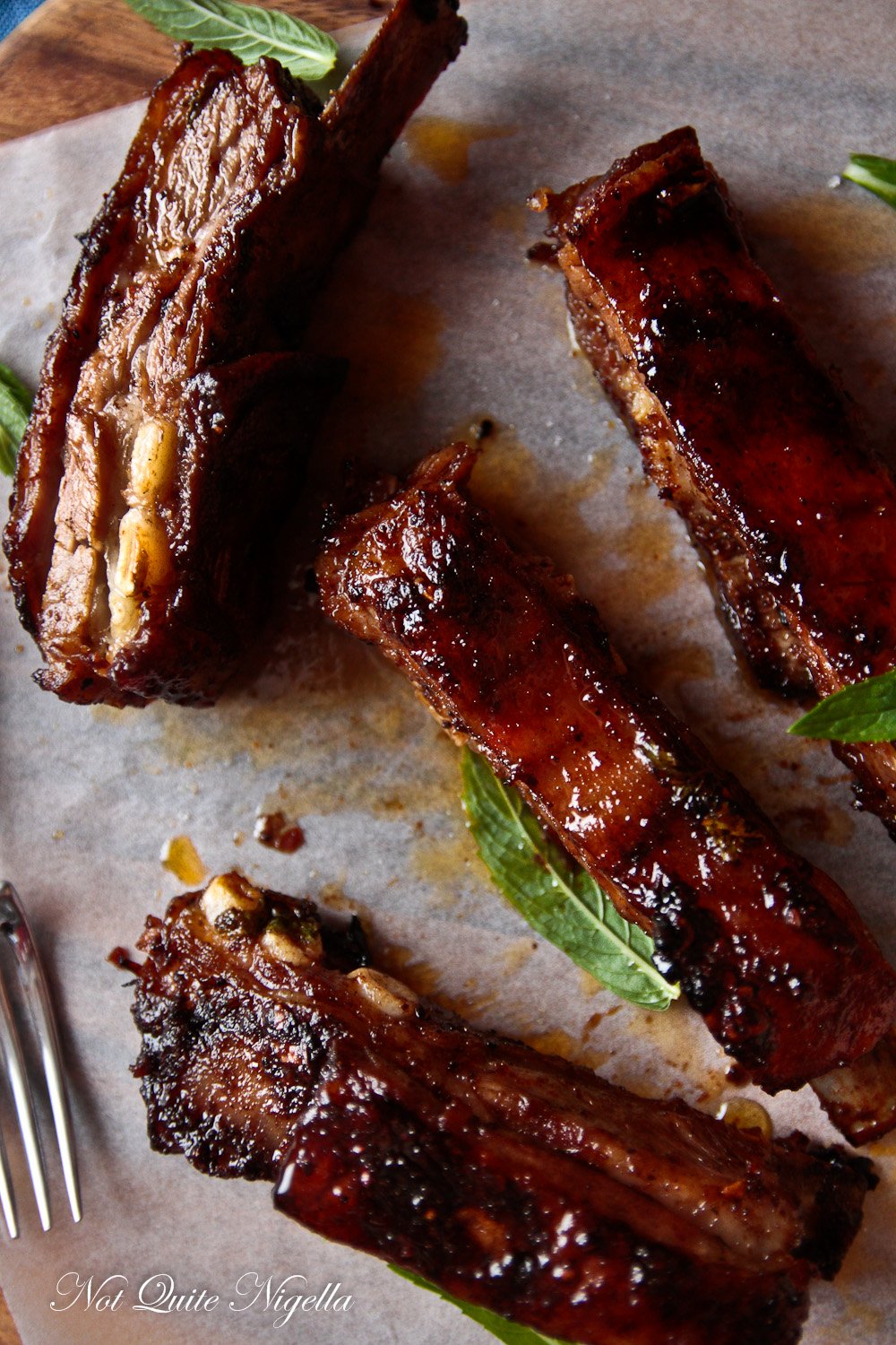 Sticky, Spicy Lamb Ribs @ Not Quite Nigella