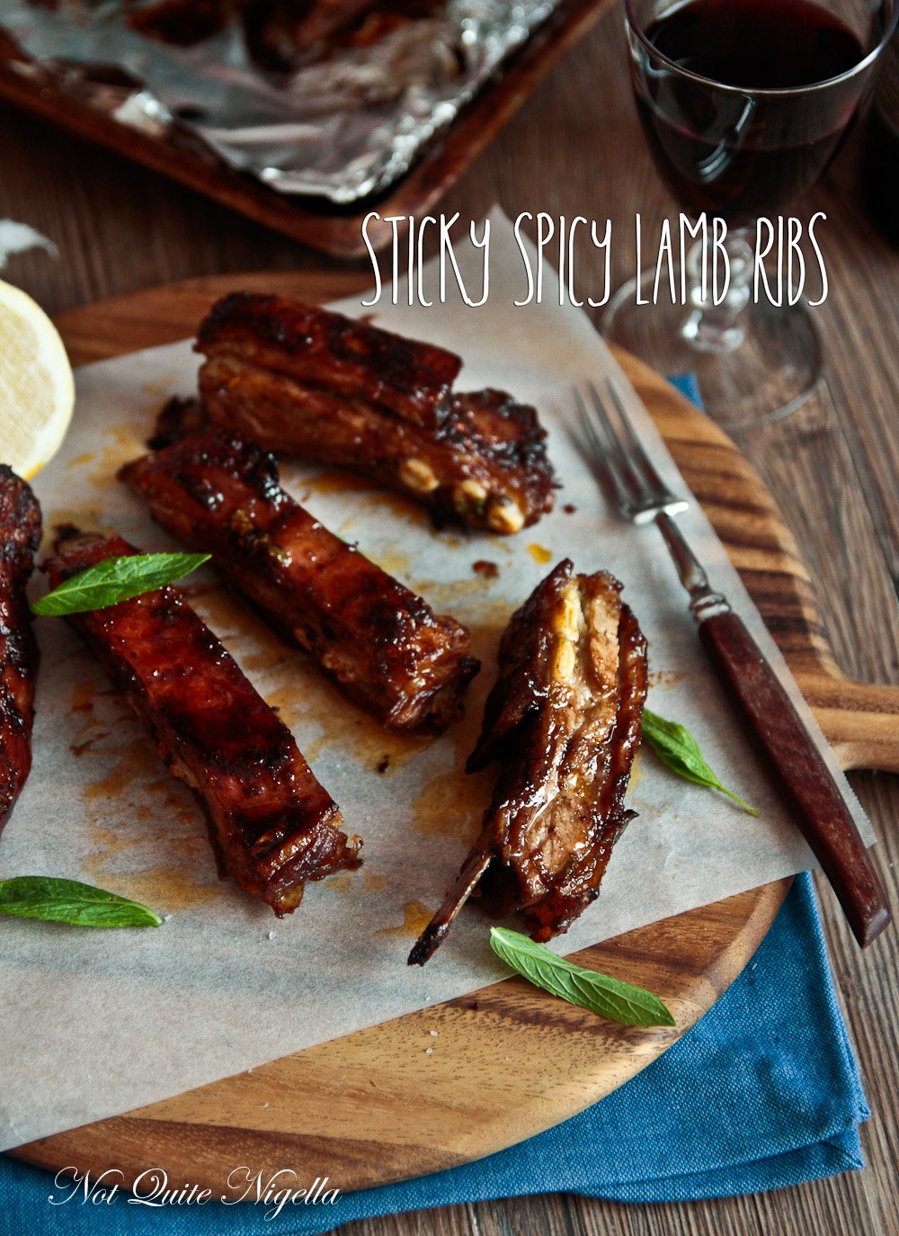 Sticky, Spicy Lamb Ribs @ Not Quite Nigella