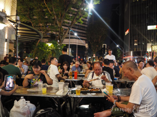 Satay Street at Lau Pa Sat, Singapore