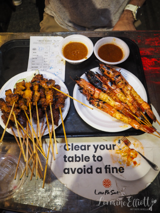 Satay Street at Lau Pa Sat, Singapore
