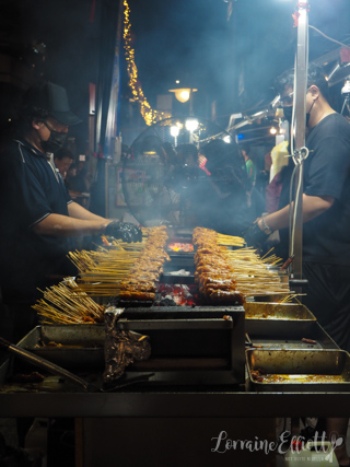 Satay Street at Lau Pa Sat, Singapore