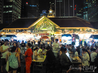 Satay Street at Lau Pa Sat, Singapore