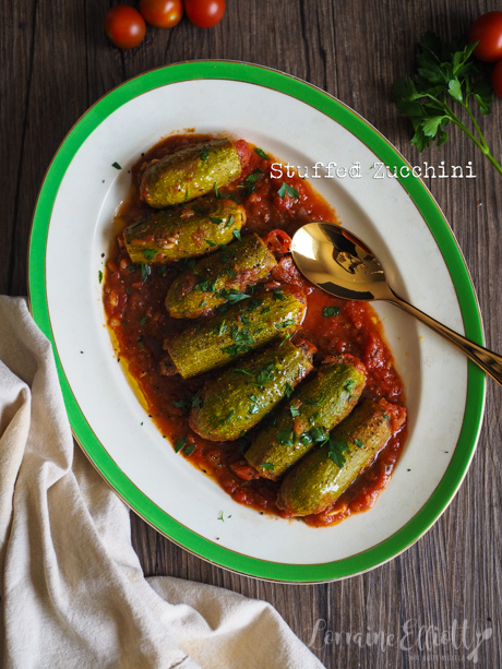 Stuffed Lebanese Zucchini Kousa Mahshi @ Not Quite Nigella