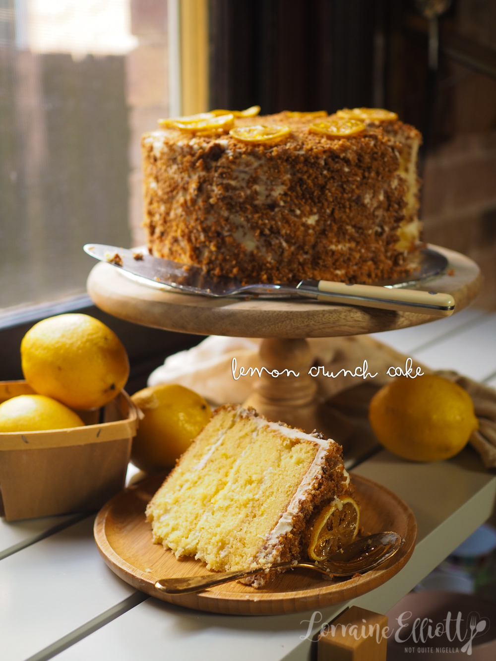 AMAZING Lemon Crunch Cake! - Not Quite Nigella