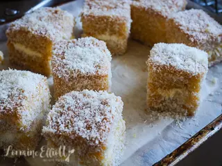 Mango Coconut Lamingtons