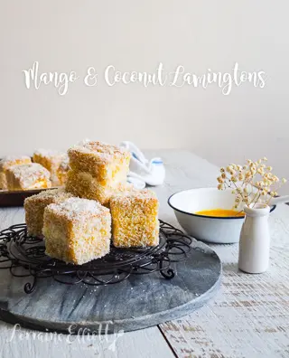Mango Coconut Lamingtons