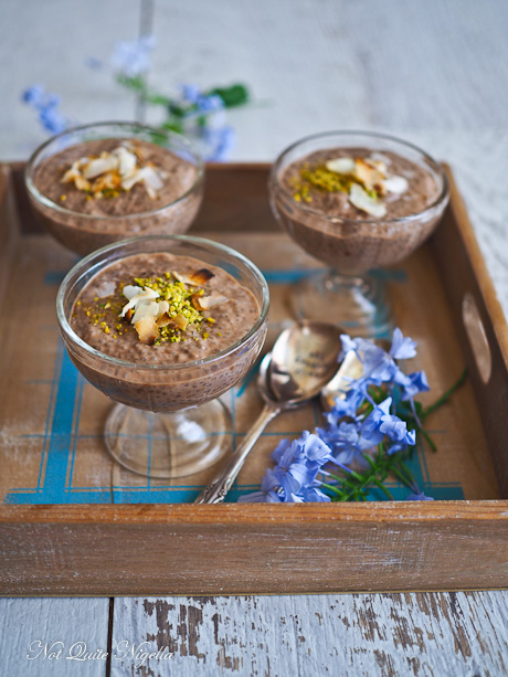 Mocha Chia Nut Pudding @ Not Quite Nigella