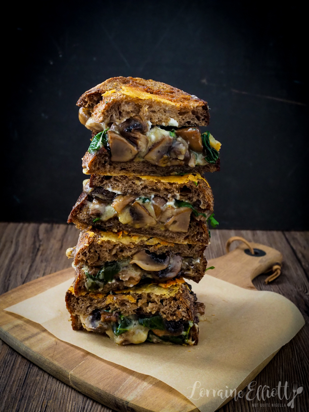 Mushroom toastie Not Quite Nigella