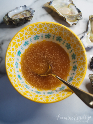 Oysters with Ginger & Lime Dressing