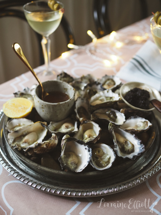Oysters with Ginger & Lime Dressing
