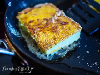 Pan Fried Feta With Balsamic Roasted Grapes