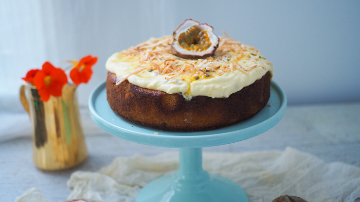 Image: ZESTY Passion Fruit Coconut Cake