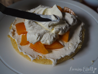 Peaches & Cream Sponge Cake