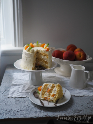 Peaches & Cream Sponge Cake