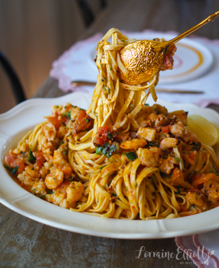 Prawn Shrimp Linguine