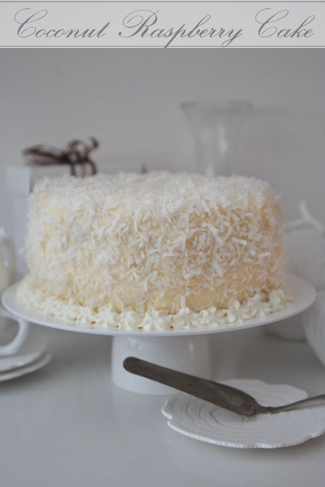 raspberry coconut layer cake