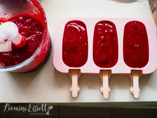 Raspberry Daiquiri Ice Blocks Popsicles