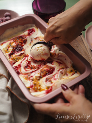 Raspberry Passion Fruit Ice Cream