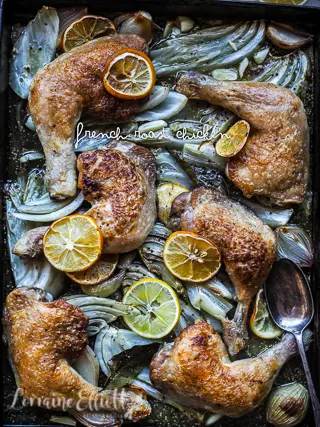 French Roast Chicken With Fennel & Lemon