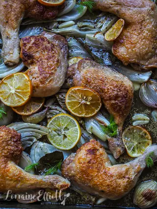 French Roast Chicken With Fennel & Lemon